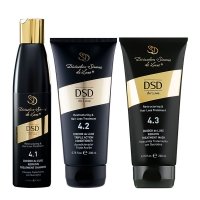 Набор DSD 4.1/4.2/4.3 Dixidox de Luxe Triple Action шампунь кондиционер маска против выпадения волос, 3x200 мл