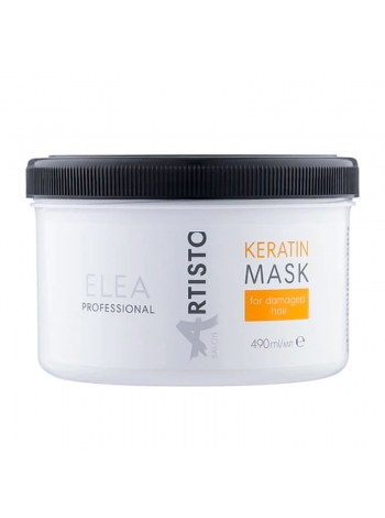 Маска Elea Professional Artisto Keratin Mask з кератином для відновлення пошкодженого волосся, 490 мл