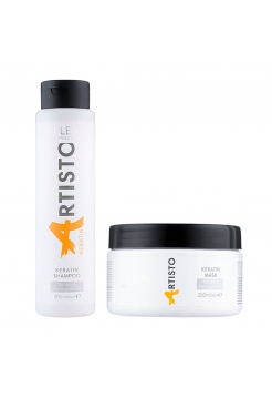 Набір Elea Professional Artisto Keratin DUO шампунь і маска з кератином для пошкодженого волосся, 300/250 мл