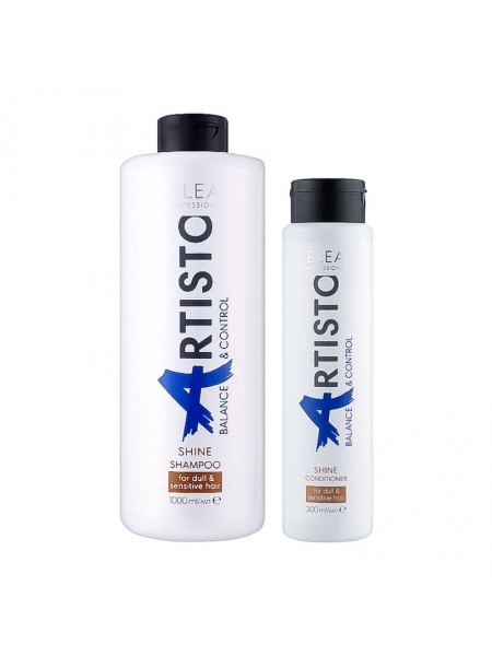 Набор Elea Artisto Balance&Control Shine DUO шампунь и кондиционер для блеска волос, 1000/300 мл