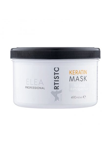 Маска Elea Professional Artisto Keratin Mask з кератином для відновлення пошкодженого волосся, 490 мл