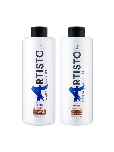 Набор Elea Artisto Balance&Control Shine DUO шампунь и кондиционер для блеска волос, 2х1000 мл