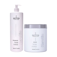 Набір Envie Luxury Keratin шампунь та маска для пошкодженого волосся з кератином (EN451/EN450), 2х1000 мл (заводські)