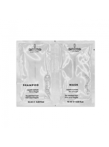 Набор Envie Luxury Keratin шампунь и маска для поврежденных волос с кератином (EN451/EN450), 2х10 мл (саше)