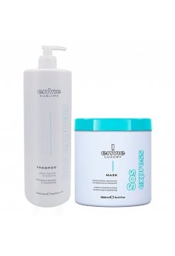 Набір Envie Luxury Sos Express aмiнoкислoтні шампунь та маска для відновлення волосся (EN461/EN463), 2х10 мл (саше)