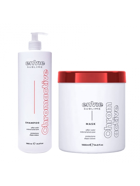 Набір Envie Chromactive Color Protector шампунь та маска для захисту кольору волосся (EN438/EN436), 2х1000 мл
