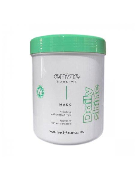 Маска Envie Daily Shine Hydrating Mask для блиску та зволоження волосся з кокосовим молочком (EN477), 1000 мл (заводська)