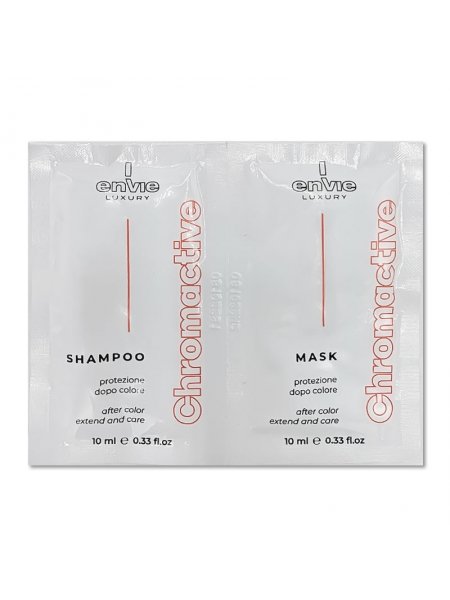 Набор Envie Chromactive Color Protector шампунь и маска для защиты цвета окрашенных волос пробники саше, 2х10 мл