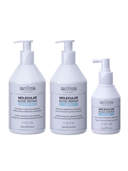 Набор Envie Molecular Bond Repair для глубокого восстановления волос (EN480/EN481/EN482), 2x250+100 мл