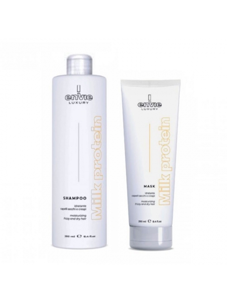  Набір Envie Luxury Milk шампунь та маска з молочними протеїнами та кислим Ph (EN425/EN427), 2х250 мл (заводські)