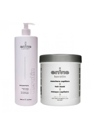 Набор Envie Luxury Keratin шампунь и маска для поврежденных волос с кератином (EN451/EN450), 2х10 мл (саше)