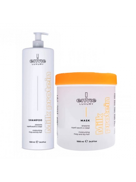 Набір Envie Luxury Milk шампунь та маска з молочними протеїнами та кислим Ph (EN426/EN428), 2х1000 мл (заводські)