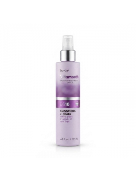 Erayba BioSmooth BS18 Smoothing 2-Phase Conditioner двухфазный несмываемый спрей-кондиционер для разглаживания волос, 200 мл