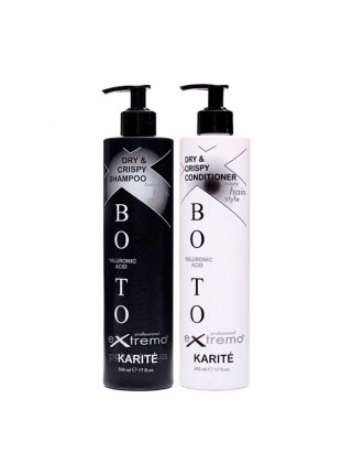 Набор Extremo Botox Dry&Crispy Karite шампунь и кондиционер для сухих и кудрявых волос  с маслом карите (EX427/EX430), 2х250 г (разлив)