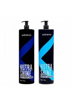 Набір Extremo Nutra Shine шампунь і кондиціонер для делікатного очищення та живлення волосся (EX240/EX241), 2х300 г (розлив)