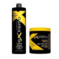 Набор Extremo No Yellow шампунь и кондиционер с aнтижелтым эффeктом (EX415/EX422), 2х1000 мл (заводские)