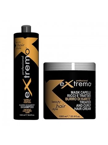 Набор Extremo Treated and Curly Hair шампунь и маска для поврежденных и вьющихся волос (EX411/EX409)