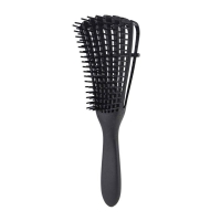 Гребінець з регулюванням щетини для кучерявого волосся Flexi Detangling Brush чорний