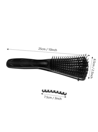 Расчёска с регулировкой щетины для вьющихся и курчавых волос Flexi Detangling Brush черная