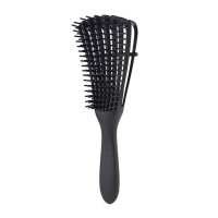 Гребінець з регулюванням щетини для кучерявого волосся Flexi Detangling Brush чорний