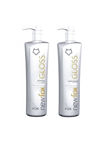 Набір для кератинового випрямлення волосся New Fox Gloss, 2х50 г (розлив)