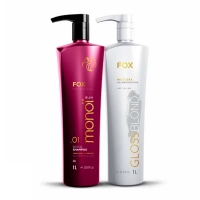 Набір кератину для освітленого волосся та блонди Fox Gloss Blond, 2х100 г (розлив)