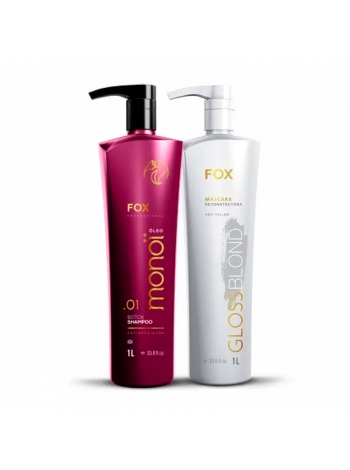 Набір кератину для освітленого волосся та блонди Fox Gloss Blond, 2х200 г (розлив)