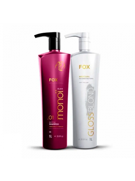 Набор кератина для осветленных волос и блонда Fox Gloss Blond, 2х200 г (разлив)