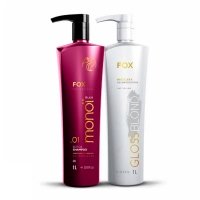 Набір кератину для освітленого волосся та блонди Fox Gloss Blond, 2х100 г (розлив)