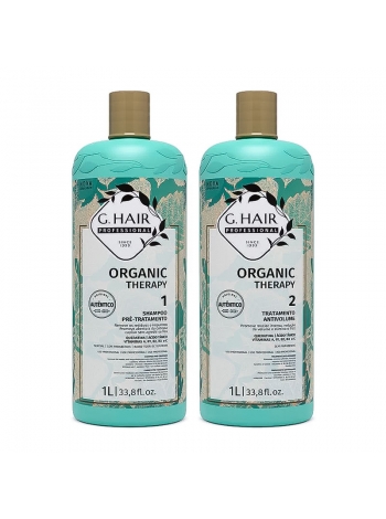 Набор нанопластики G.Hair Organic Therapy Keratin для выпрямления волос, 2х100 г (разлив)