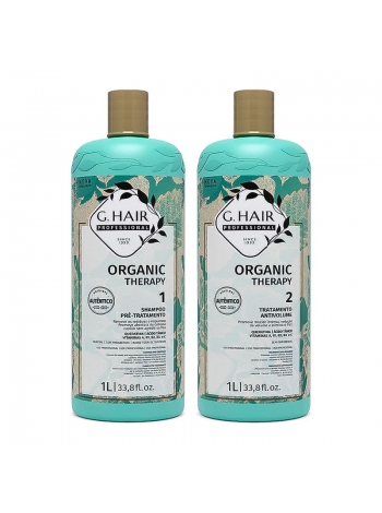 Набір нанопластики G.Hair Organic Therapy Keratin для випрямлення волосся, 2х1000 мл (заводські)