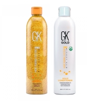 Набір GKhair (Global Keratin) Gold шампунь та кондиціонер, 2х250 мл