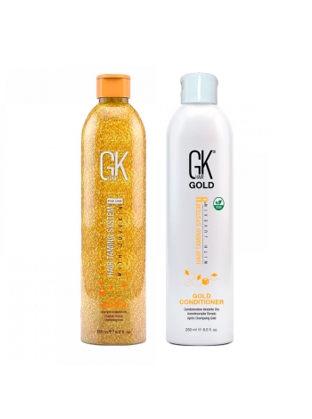 Набор GKhair (Global Keratin) Gold шампунь и кондиционер, 2х250 мл