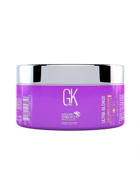 Маска с блонд оттенком для окрашенных волос GKhair (Global Keratin) Ultra Blonde Bombshell Маsque 200 г