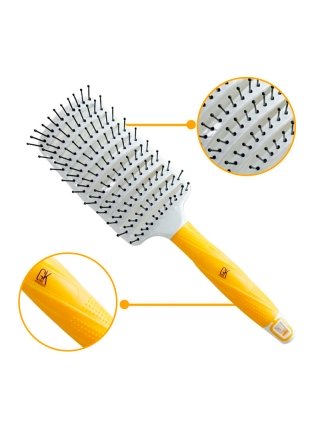 Продувочный браш GkHair Vent Brush широкий для легкого расчесывания волос, 76 мм
