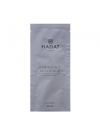 Очищаючий скраб Hadat Cosmetics Hair and Scap Mud Scrub з морською сіллю для волосся та шкіри голови, 10 мл