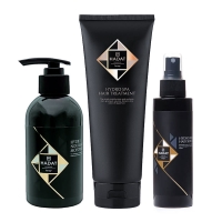 Набір Hadat Hydro TRIO-1 шампунь, маска-СПА і сироватка для зволоження і блиску волосся, 250/250/110 мл