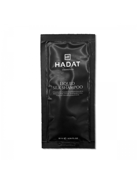 Шампунь Hadat Liquid Silk Shampoo для восстановления блеска и гладкости волос "Жидкий Шелк", саше 10 мл