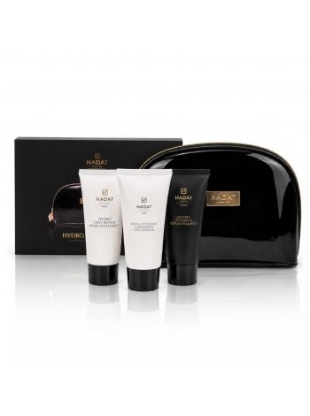 Тревел-набір Hadat Cosmetics Hydro Repair Hair шампунь, кондиціонер, маска 3х70 мл + косметичка