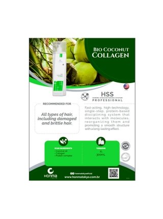 Нанопластика для волос Honma Tokyo Bio Coconut Collagen, 300 мл (заводская)