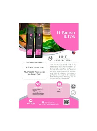 Бoтoкc для волосся Honma Tokyo H-Brush B.Tox Platinum Intensive Reconstructor (крок 2), 300 мл (заводська)