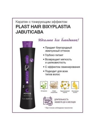 Биксипластия Wennoz Brasil (Honma Tokyo) Bixyplastia Plast Hair Jabuticaba (Шаг 2), 100 г (разлив)