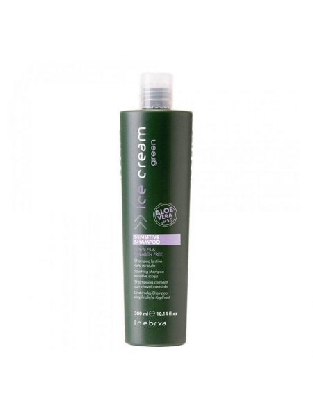 Шампунь Inebrya Ice Cream Green Sensitive Shampoo для чутливої шкіри голови (300 мл)