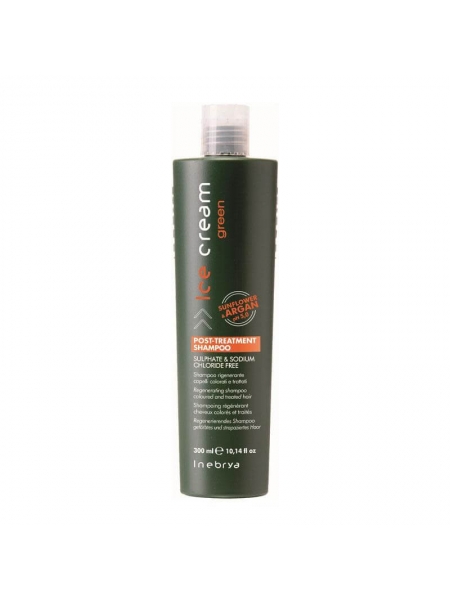 Регенерирующий шампунь Inebrya Ice Cream Green Post-Treatment Shampoo для окрашенных волос (300 мл)