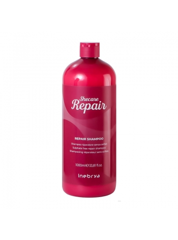 Восстанавливающий шампунь Inebrya Shecare repair shampoo для сухих и поврежденных волос, 1000 мл