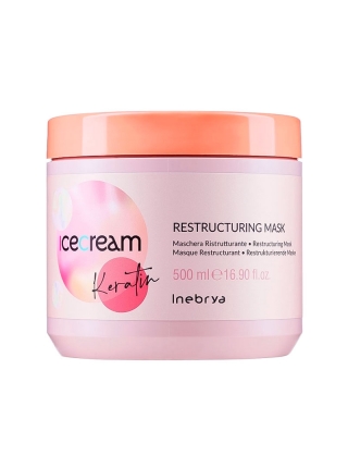 Відновлююча маска для волосся Inebrya Keratin Restructuring Mask з кератином, 500 мл