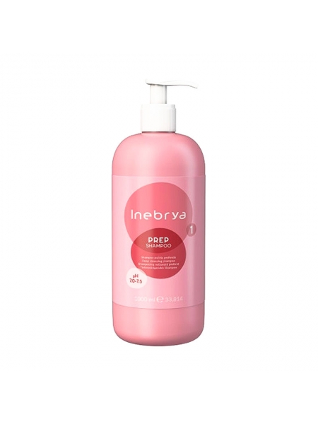 Шампунь Inebrya Prep Deep Cleansing Shampoo глубокой очистки волос pH 7.0-7.5, 1000 мл