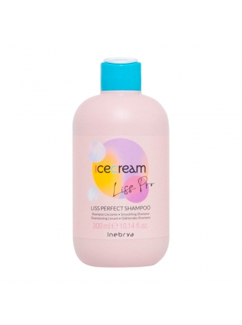 Разглаживающий шампунь Inebrya Ice Cream Liss Pro Liss Perfect Shampoo для жестких и непослушных волос, 300 мл