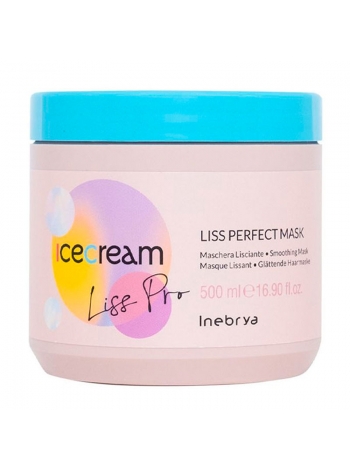 Розгладжуюча маска Inebrya Ice Cream Liss Pro Liss Perfect Mask для жорсткого та пухнастого волосся, 500 мл