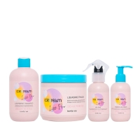 Набір Inebrya Ice Cream Liss Pro Liss шампунь, маска, спрей, крем для жорсткого волосся, 300/500/150/150 мл